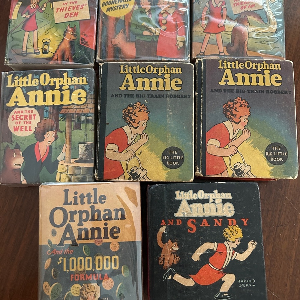 Little Orphan Annie Vintage Big Little book Collection lot of eight